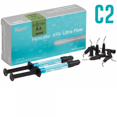Herculite XRV Ultra Flow цв.C2 (2шпр.х2г, насадки-20шт.)