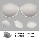 Бельевые чашечки для бюстгальтера Antynea PUSH-UP с остр. уст., с наполн., (CС-55), разм.70, 01-белый, 1 пара