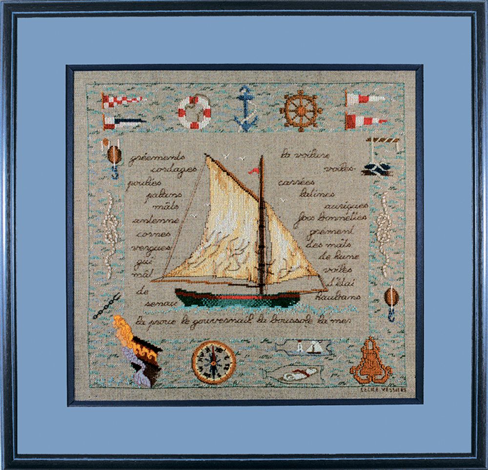 Набор для вышивания нитками Le Bonheur des Dames, Voiles Au Vent (Поднять парус), 29х29 см