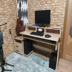 Деревянная мозаика для стен Wood Mosaic Береза Акустическая панель