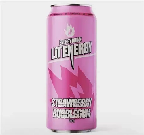 LIT ENERGY STRAWBERRY BUBBLEGUM 450мл 1шт.