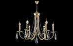 Подвесная люстра Crystal Lux VICTORIA SP6 GOLD/AMBER