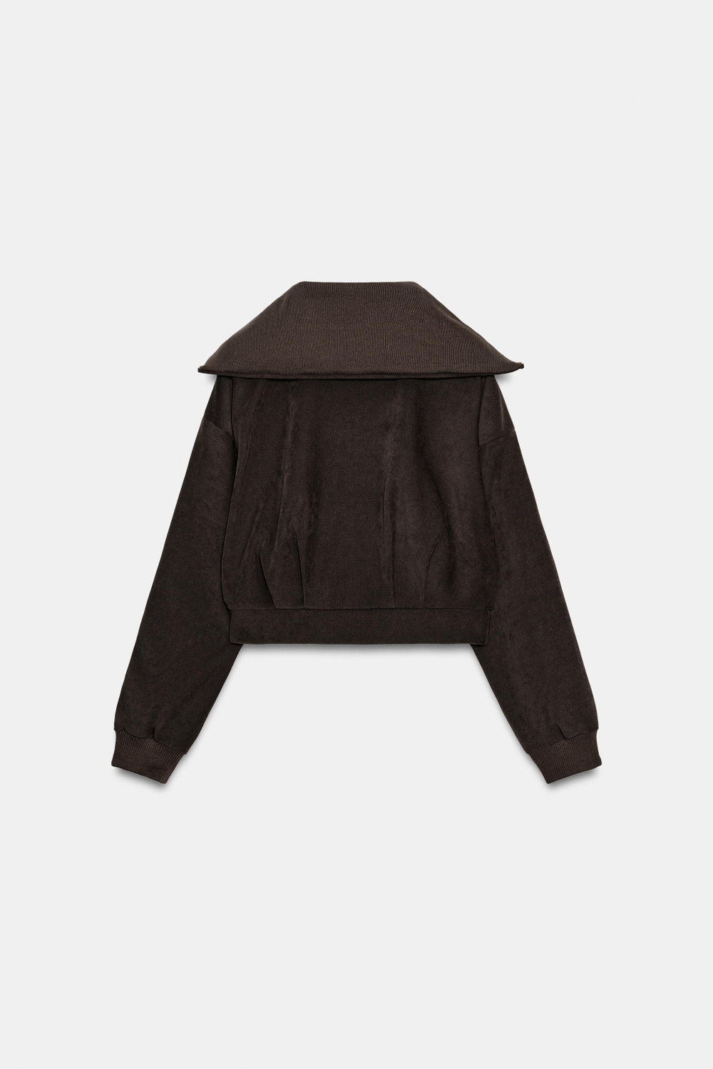 КОРОТКАЯ КУРТКА С ВОРОТНИКОМ В РУБЧИК — ZARA