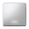 Выключатель кнопочный одноклавишный с подсветкой Systeme Electric ArtGallery Алюминий GAL000316