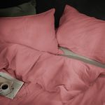 Комплект постельного белья IKEA ANGSLILJA (ЭНГСЛИЛЯ), Односпальный, Темно-розовый, 150x200, 50x80 см