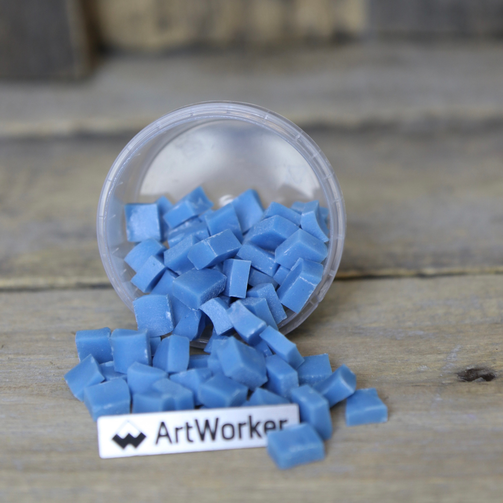 Голубая колотая смальта DK10 10x10 мм | ArtWorker