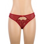 Пояс для чулок с ремешками и трусики Flower&bow, красные, XS-S