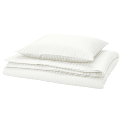 IKEA NATTJASMIN  (ИКЕА НАТТЙАСМИН)  -  Пододеяльник и наволочка - белый 150x200/50x60 см