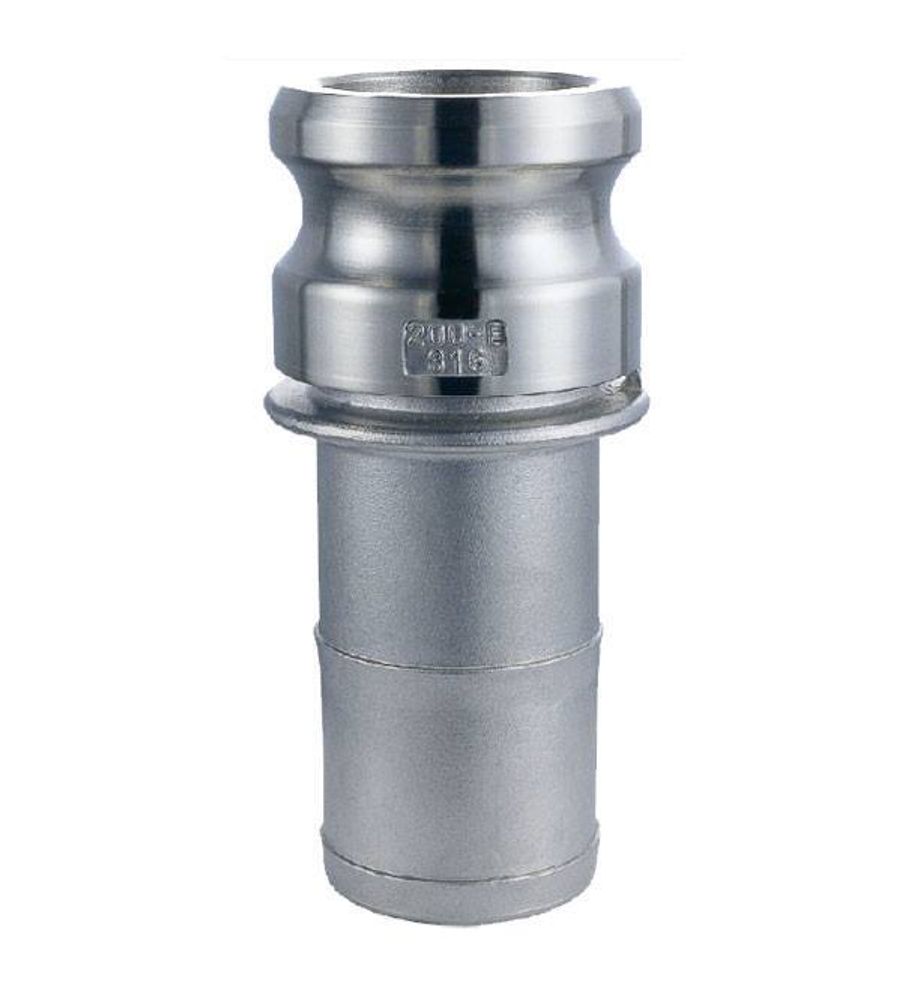 Кулачковое соединение (камлок) тип E, ниппель с хвостовиком 3 (нерж.) POWERMASTER Кулачковое соединение (камлок) тип E, ниппель с хвостовиком 3 (нерж.) POWERMASTER