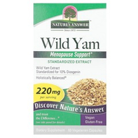 Nature's Answer Wild Yam menopause support 220mg 60caps |Natures answer yovvoyi yams, 220 mg, 60 ta vegetarian kapsula