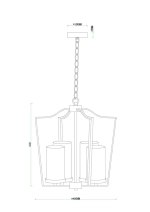 Подвесная люстра Arte Lamp NUVOLA A7017SP-4BK, 4хE14