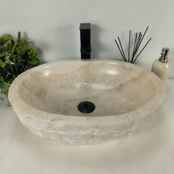 Раковина из оникса Erozy White EO-64558 51x40x15 из натурального камня