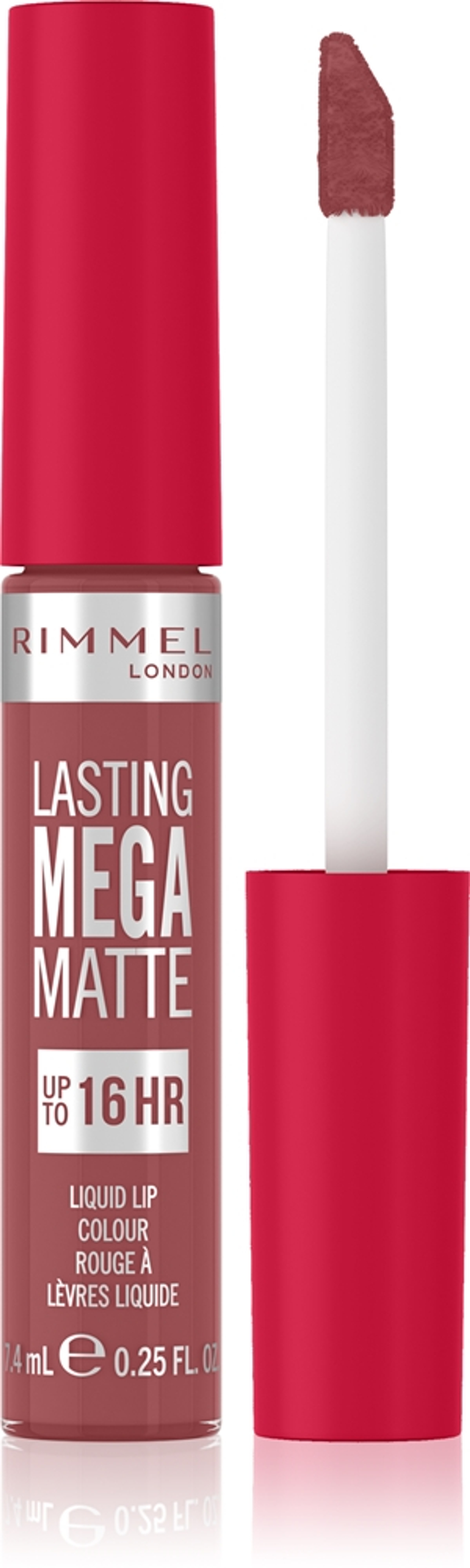 Rimmel Lasting Mega Matte - Легкая матовая помада в жидкой форме на 16 часов оттенок Rose & Shine, 7 ml