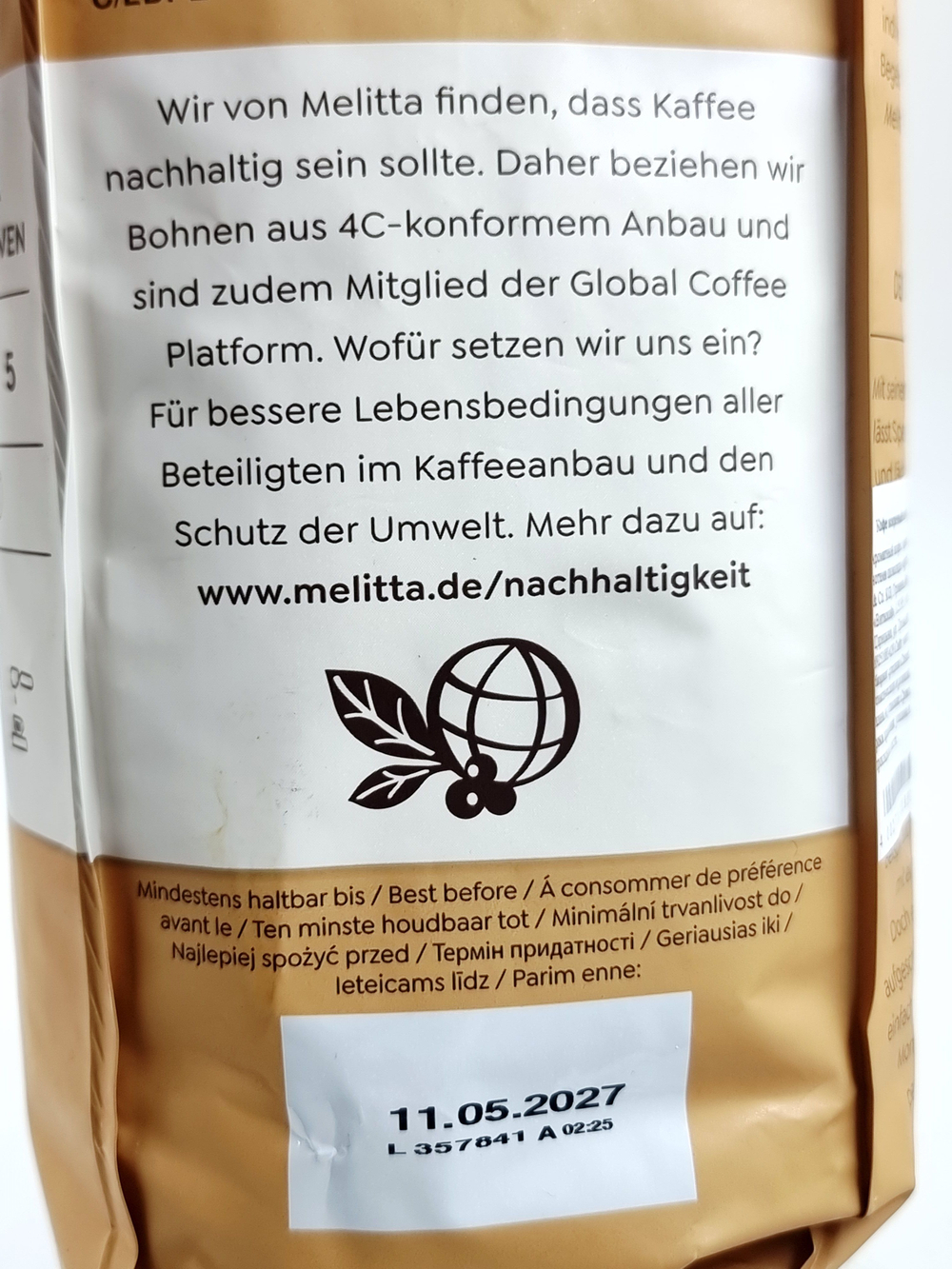 Кофе зерновой MELITTA Bella Crema "Speciale", 1 кг (срок 11.05.2027 )