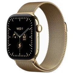 Умные часы Apple Watch Series 12 42 мм Titanium Milanese Loop Золотой