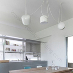 Pendant design lamp  AIM by Flos (4 lampshade ,  White)