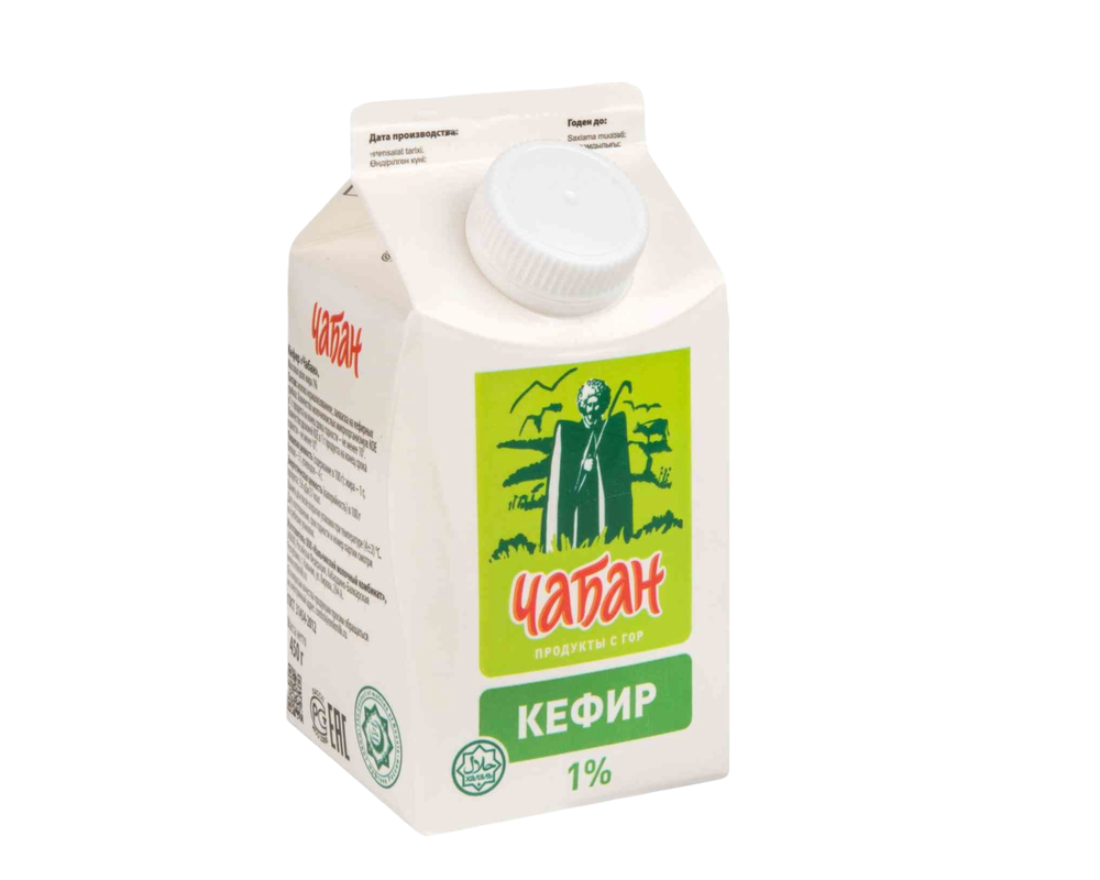 Кефир Чабан 1% 450г п/пак