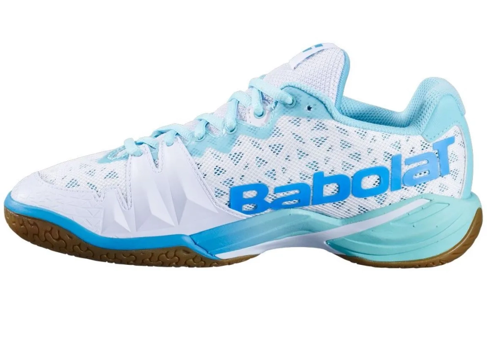 Женские кроссовки для padel Babolat Shadow 4 - white/lagoon