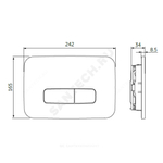 Кнопка для инсталляции черная глянцевая OLEAS M3 Ideal Standard R0123A6