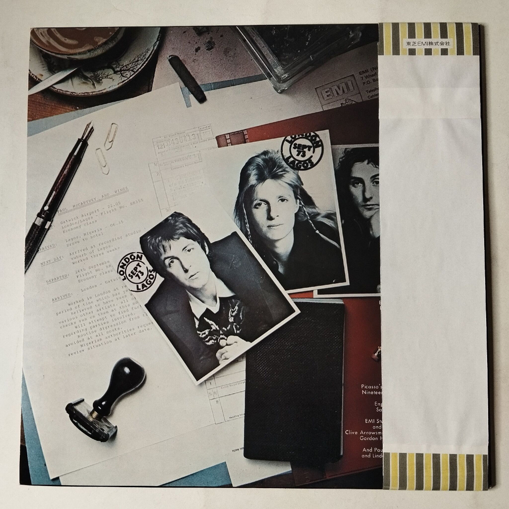 Винтажная виниловая пластинка LP Paul McCartney And Wings Band On The Run (Japan 1975) (Obi Copy) (Poster)