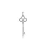Подвеска из белого золота с бриллиантами, Tiffany 💎 Crown key. В наличии