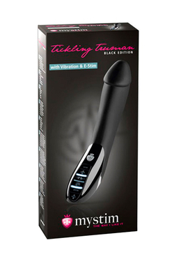 Вибратор Mystim Tickling Truman  силиконовый  с электростимуляцией черный, 27см