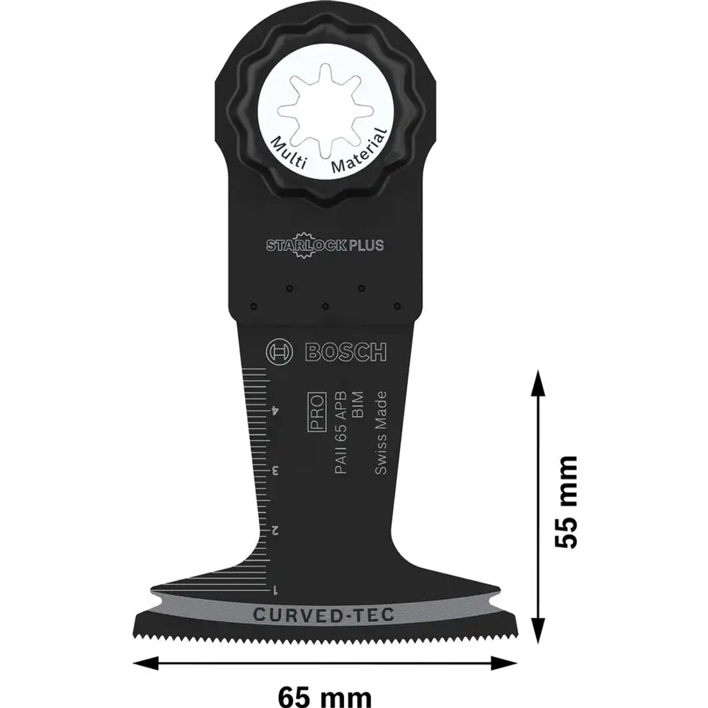Погружное полотно 65х55 мм Wood and Metal PRO StarlockPlus BIM PAII 65 APB BOSCH 2608669131