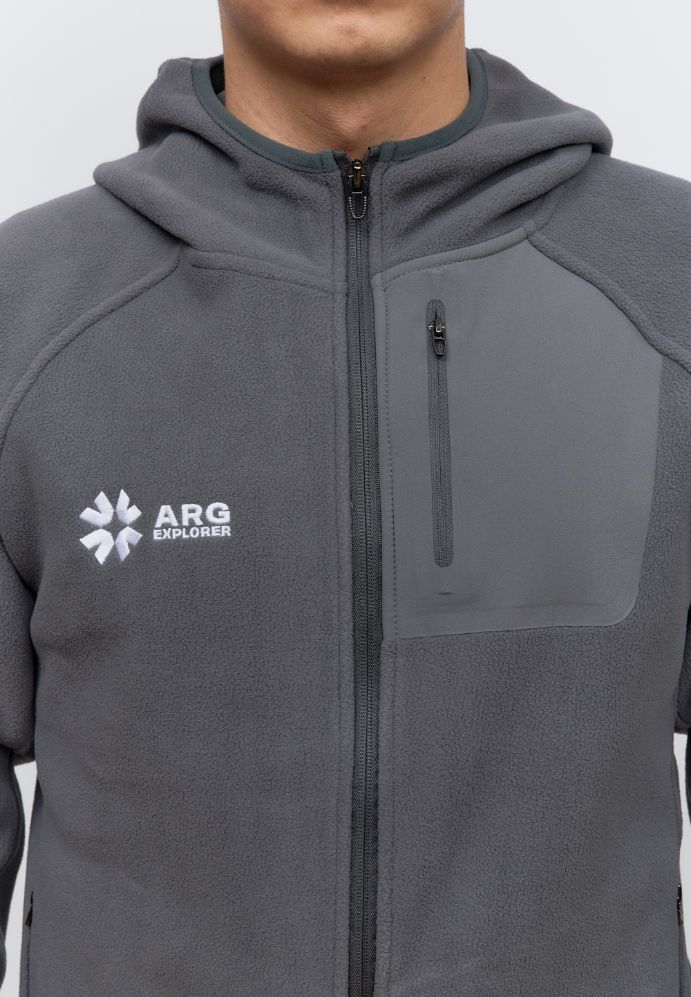 Флисовая кофта на замке ARGYMAQ EXPLORER GREY
