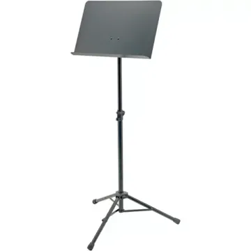 K&M 11960-000-55 пюпитр оркестровый на треноге, р-р 49х34х5 см, высота 74-127 см, разборный, чёрный