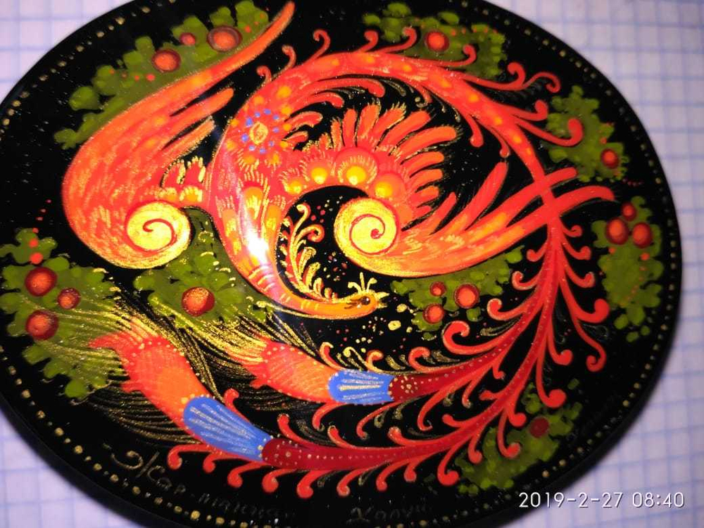 Шкатулка "Жар-птица" 6×9см