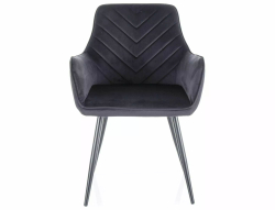 Стул SIGNAL FIG Velvet Bluvel 19 черный/черный
