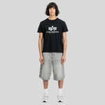 Футболка Alpha Industries Basic Big Logo Black (Чёрная)