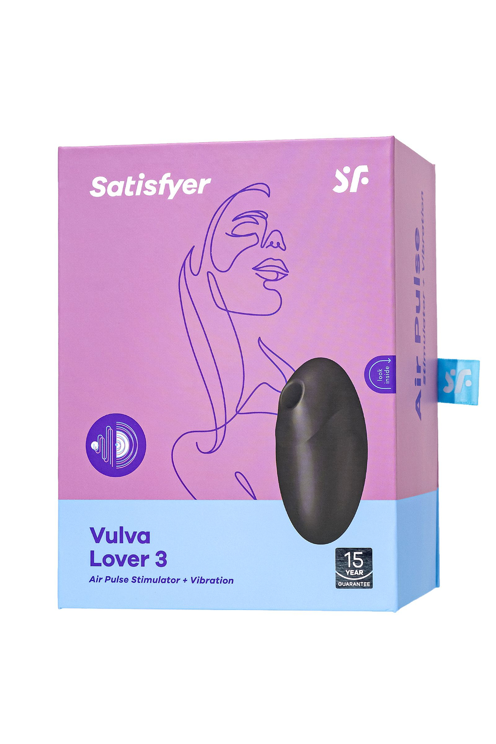 Вакуум-волновой бесконтактный стимулятор клитора Satisfyer Vulva Lover 3, чёрный