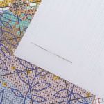 Набор для вышивания нитками Овен, Ёлочная игрушка. Сиреневый шар 7,3х9см
