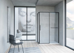 Душевой уголок Vincea Слим Софт (Slim Soft) VSR-1SS1013CLB, 1300*1000, черный, стекло прозрачное