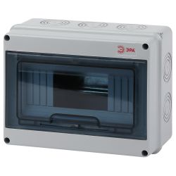 Корпус пластиковый навесной ЭРА SIMPLE КМПн-8 IP65 серый | Корпуса пластиковые распределительные герметичные