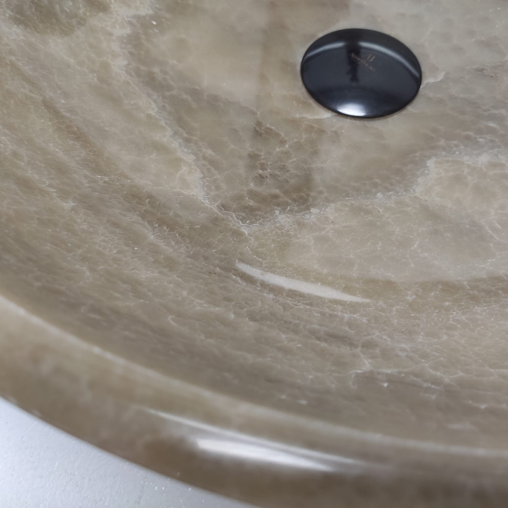 Раковина из оникса Bowl Grey BO-80968 45x45x15 из натурального камня