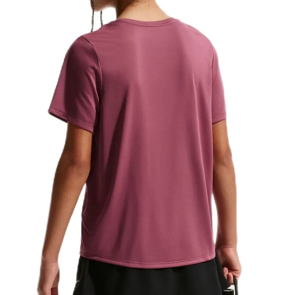 Футболка для девочки Nike Girls Dri-FIT Short-Sleeve - pink smoke/white