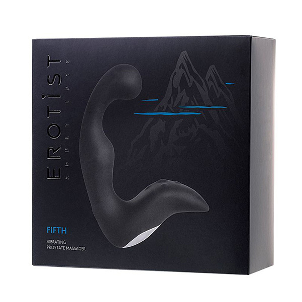 Чёрный изогнутый вибростимулятор простаты 14,1см Erotist Toys Fifth