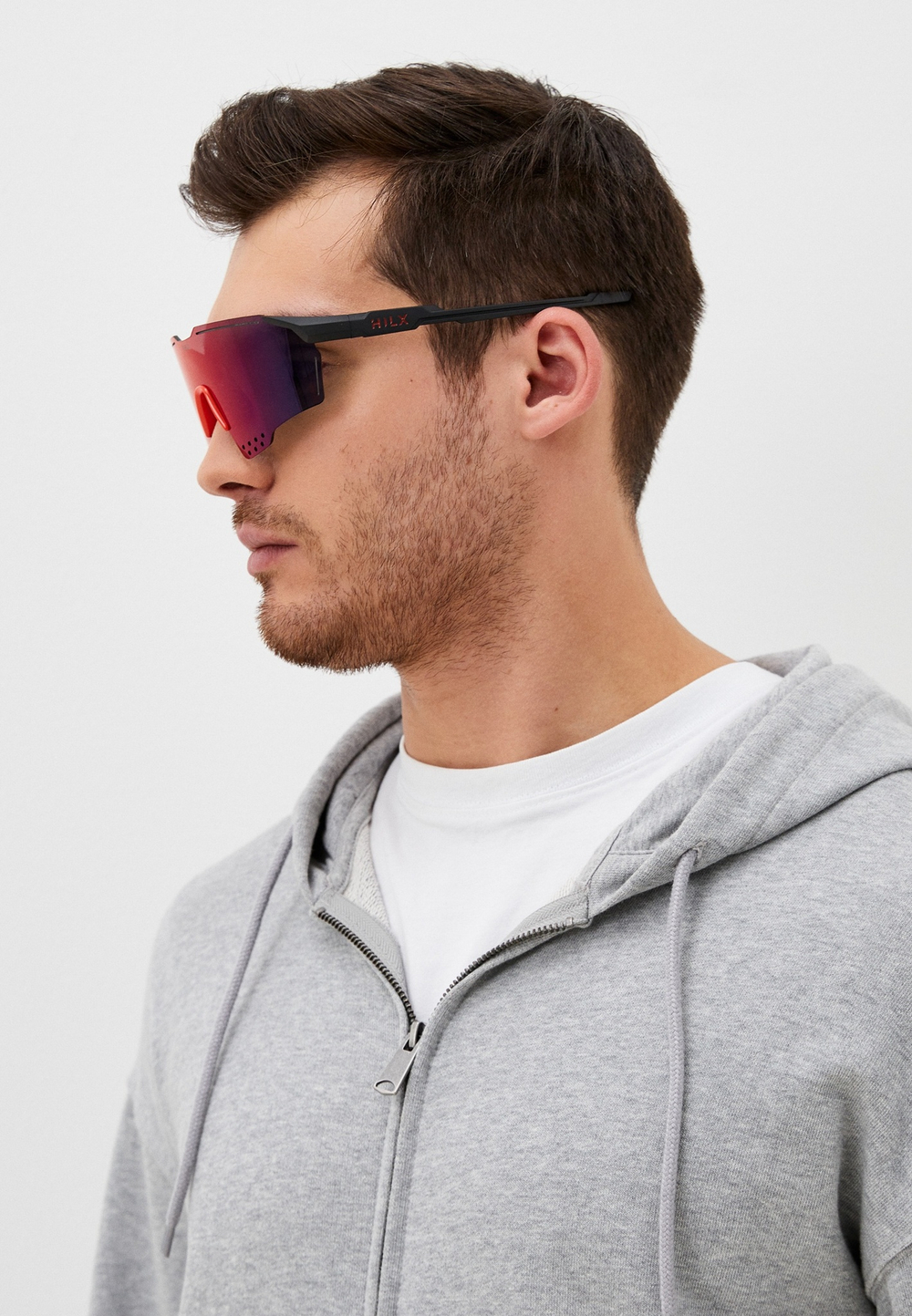 Спортивные очки с диоптриями HILX Gladiator (L) / Matt Black / Red Mirror Lens