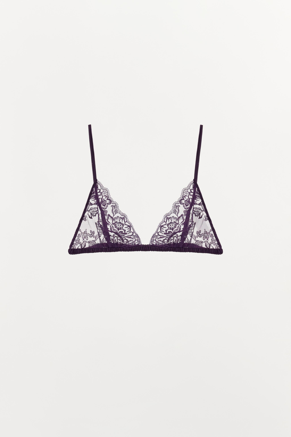 КРУЖЕВНОЙ БЮСТГАЛЬТЕР С ТРЕУГОЛЬНЫМИ ЧАШКАМИ — ZARA
