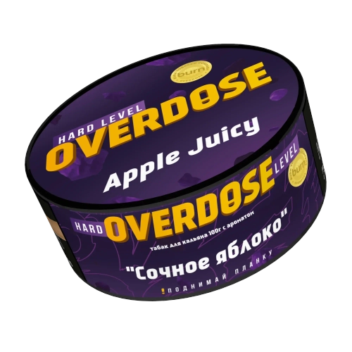М. Табак для кальяна Overdose Сочное яблоко (Яблочный сок), 100г.