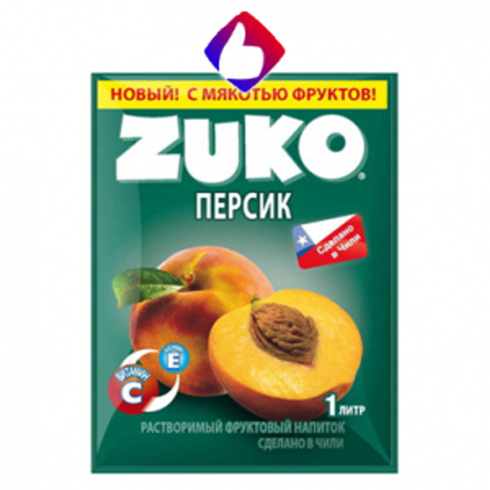 Растворимый напиток ZUKO Персик  20г*12шт*8 блоков.