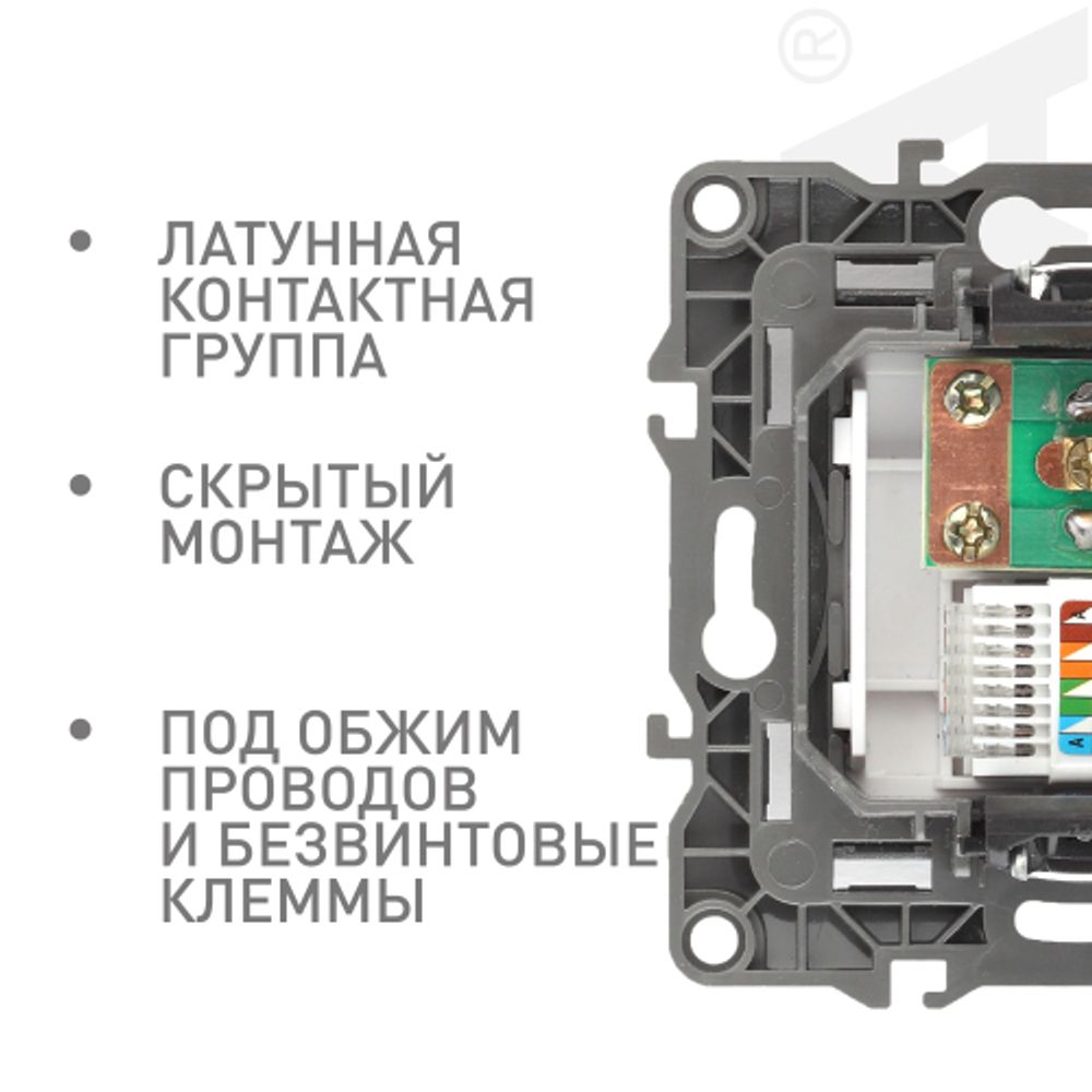 Розетка ЭРА Серия 12 12-3110-04 комбинированная RJ45+TV IP20 шампань | Эра 12