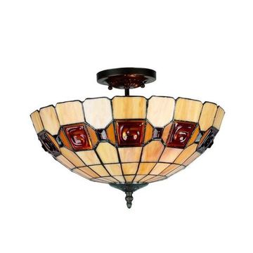 Люстра потолочная 3*Е27 OML-80503-03 цветного искусственного стекла Almendra Omnilux