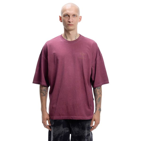 Футболка Omen Burgundy Garment Dyed бордовая - фото 3