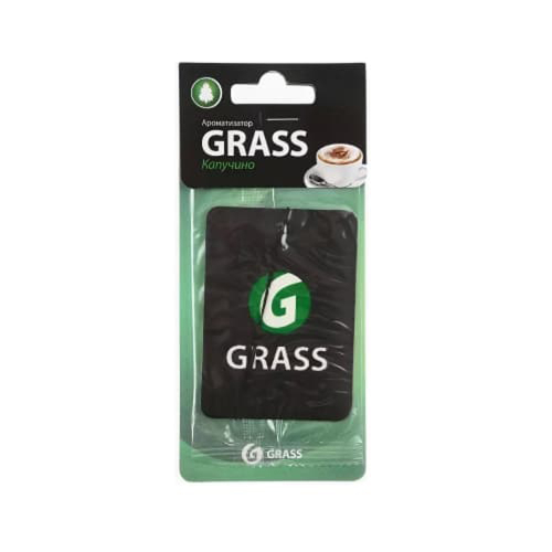 Ароматизатор автомобильный картонный Grass, капучино, 54143