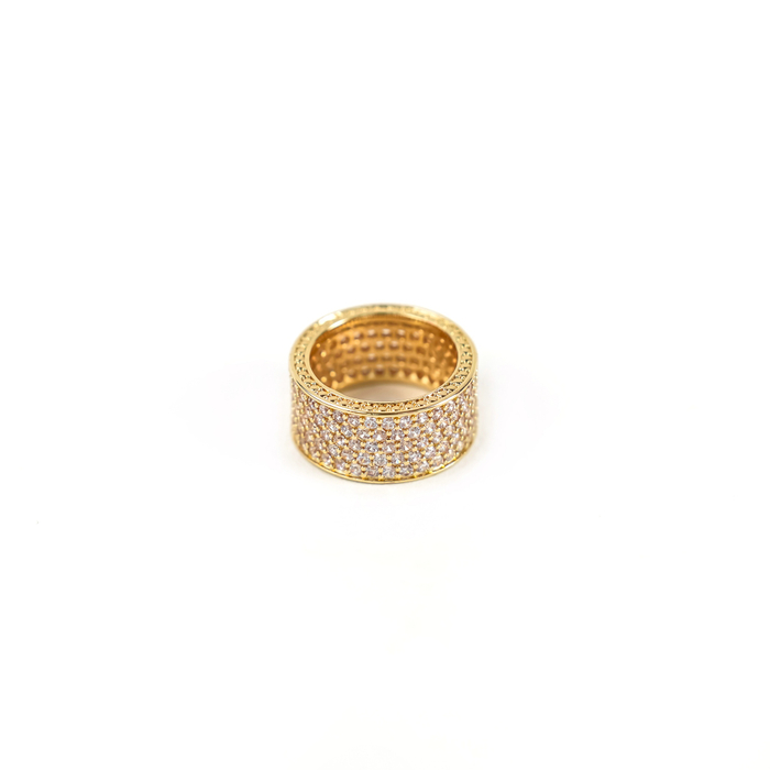 Кольцо С ФИАНИТАМИ gold