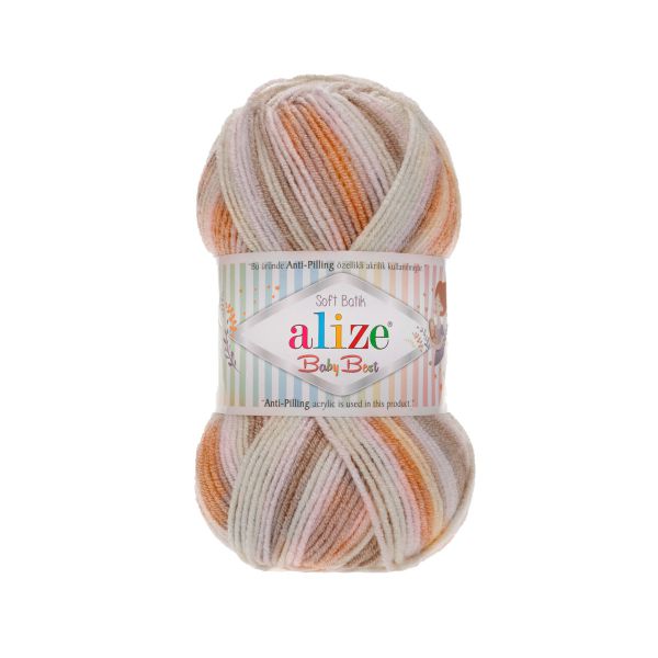 Пряжа Alize (Ализе) Baby Best Batik / уп.5 мот. по 100 г, 240м, 7541 секционный A