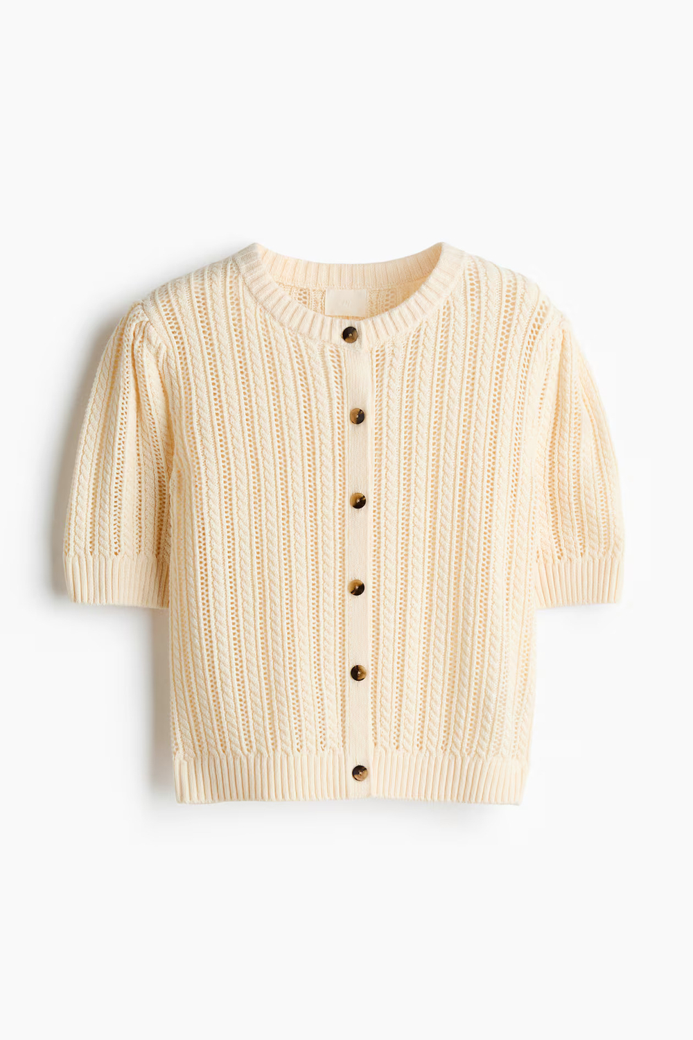 Вязаный кардиган с ажурным узором H&M